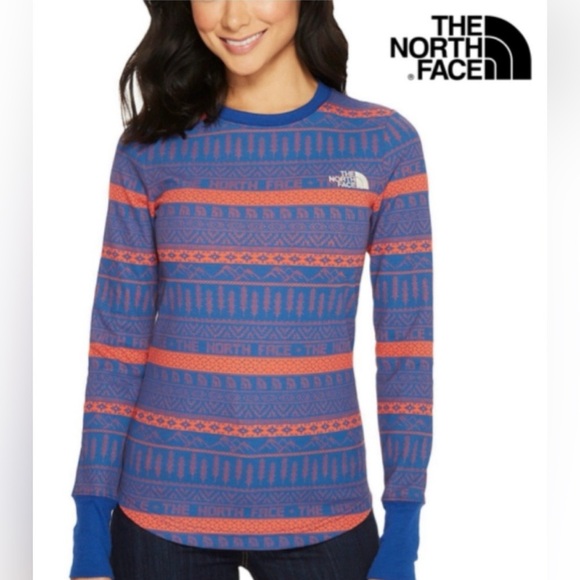 The North Face Tops - The North Face Fair Isle Nordic Waffle Long Sleeve Thermal Shirt Size Large